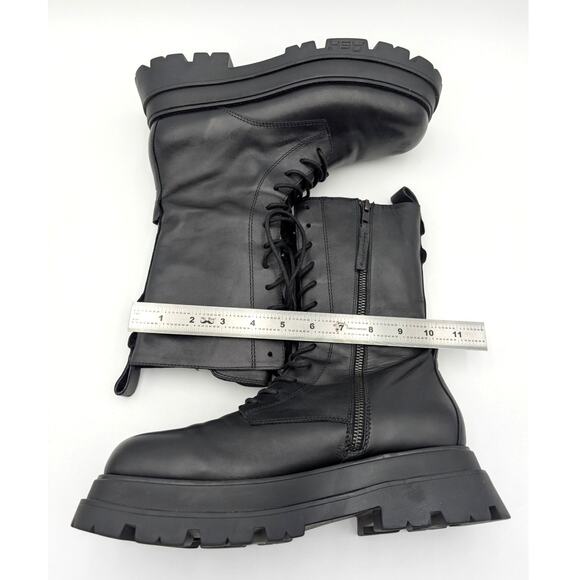 Ash Elton Platform Lug Sole Combat Boots Lace-Up Women's Black Size US9 EU40 - Picture 5 of 13